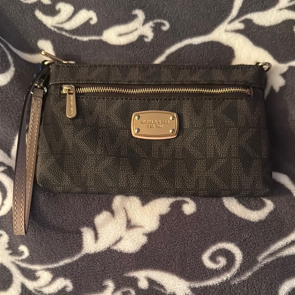 Michael Kors Black Wristlet Clutch